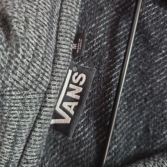 Vans Knit Cardigan Sweater Men's Long Sleeve Button-down Navy Heather Gray Sz. M - Picture 9 of 9